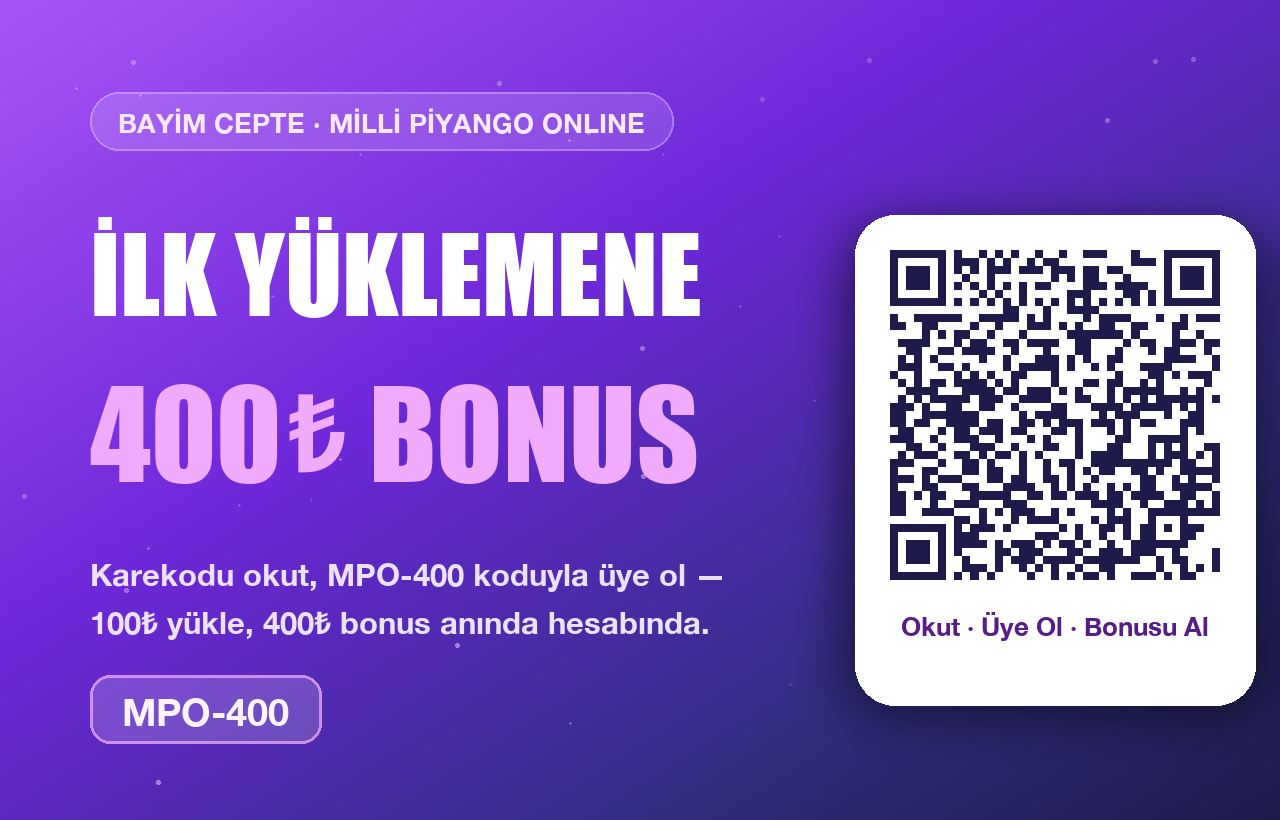 Milli Piyango Online 400 TL bonus kampanyası ve üyelik karekodu
